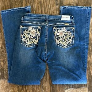 Sexy Couture Embroidered Blue Jeans